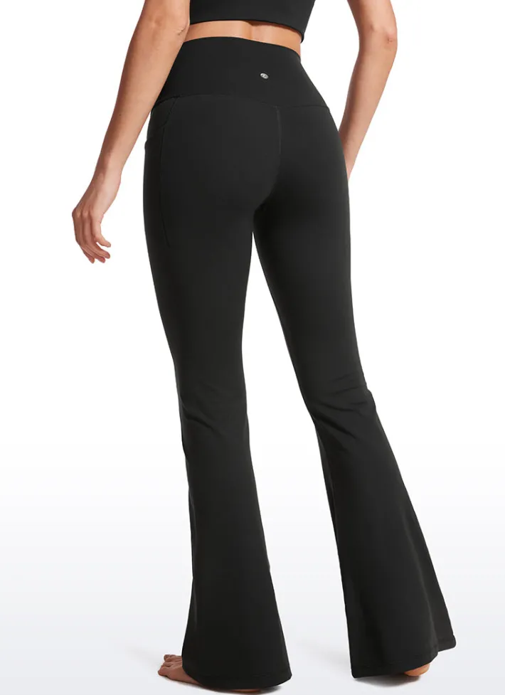 Clearance CRZ YOGA Butterluxe Crossover Pockets Flare Leggings 31" - V Cross Waist