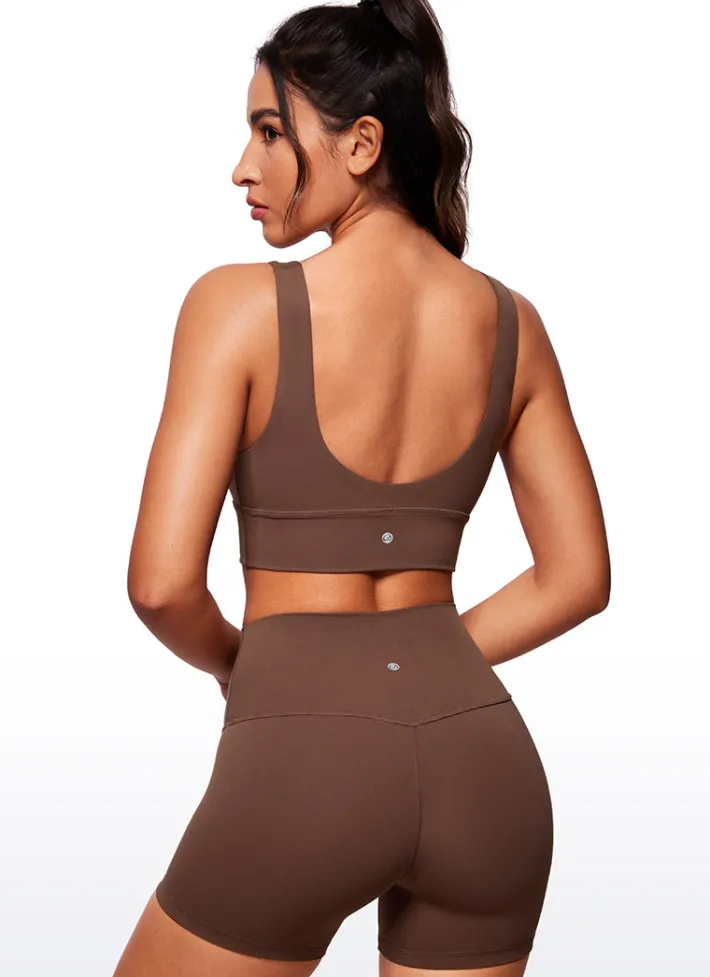 Best Sale CRZ YOGA Butterluxe Deep V Neck Longline Sports Bra