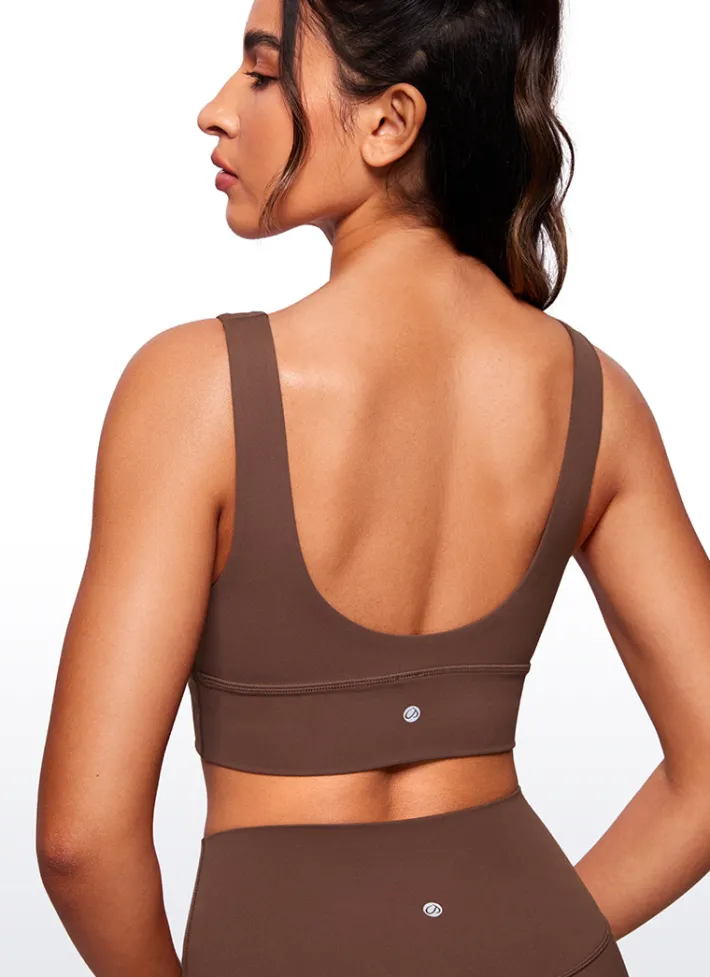 Best Sale CRZ YOGA Butterluxe Deep V Neck Longline Sports Bra