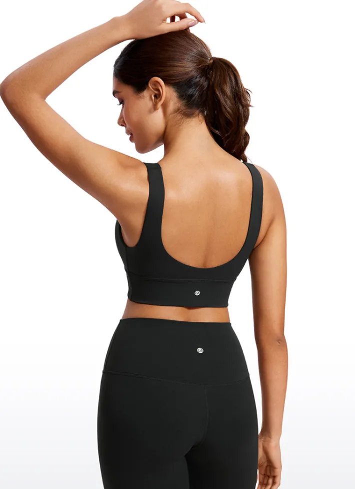 Best Sale CRZ YOGA Butterluxe Deep V Neck Longline Sports Bra