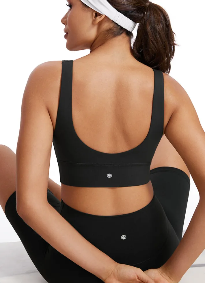 Best Sale CRZ YOGA Butterluxe Deep V Neck Longline Sports Bra