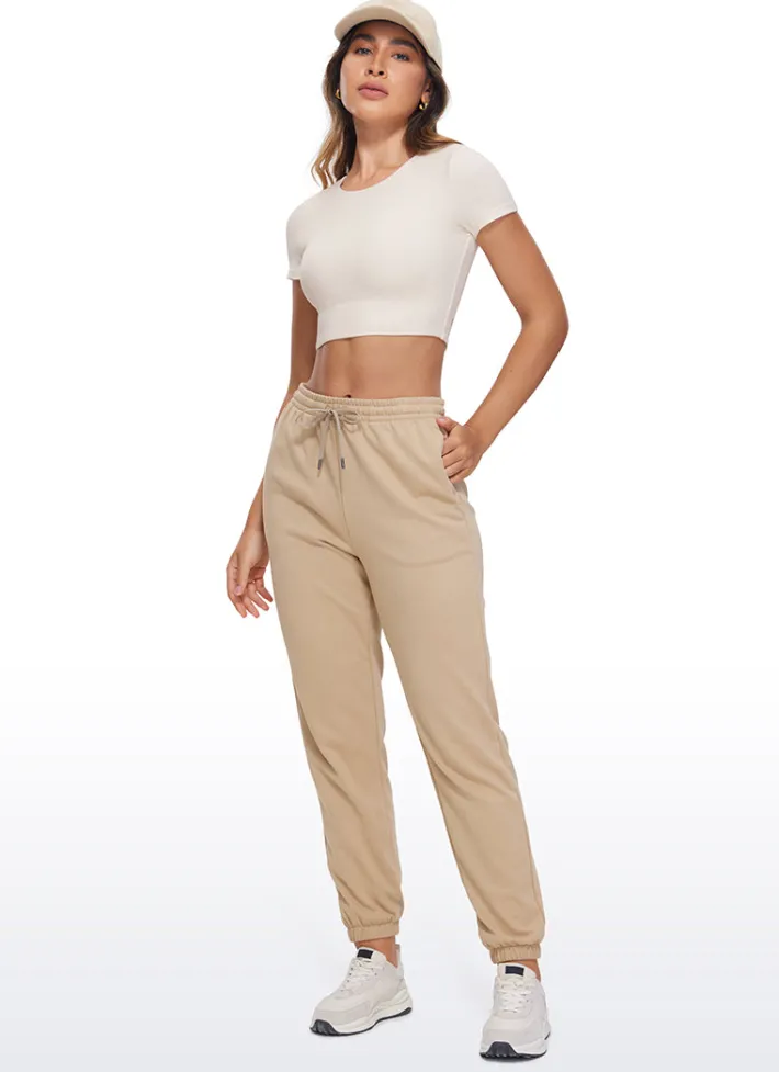 Best CRZ YOGA Butterluxe Double Lined Cropped Short Sleeves