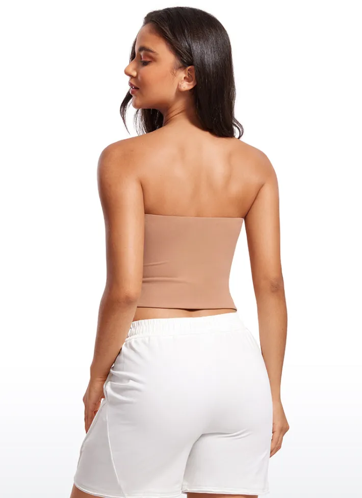 Cheap CRZ YOGA Butterluxe Double Lined Strapless Top Mocha Mousse