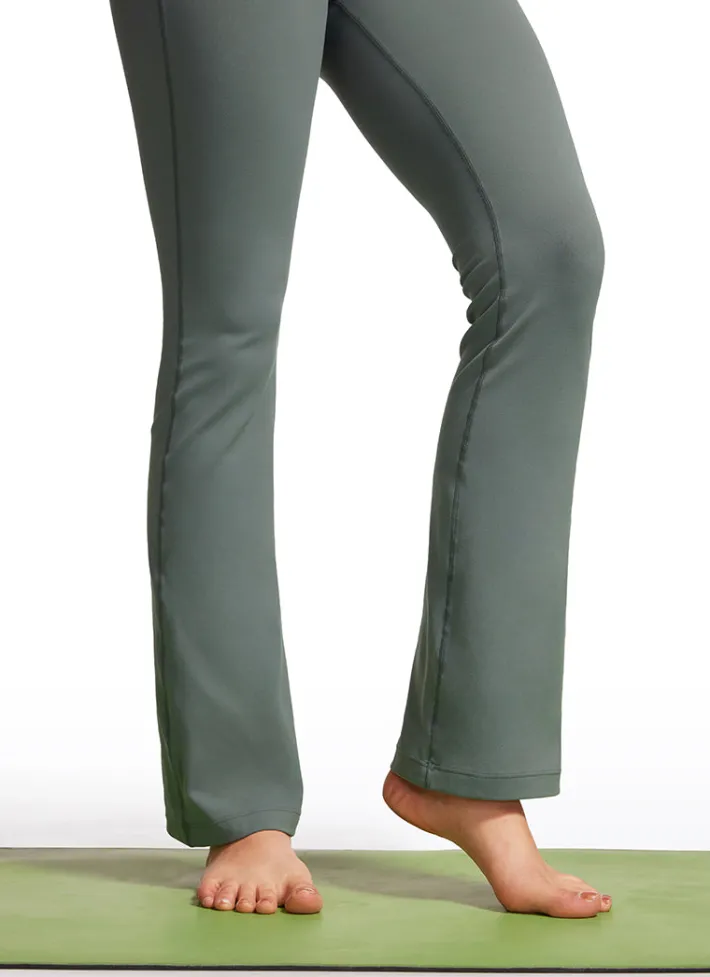 Cheap CRZ YOGA Butterluxe Flare Jumpsuits Build-in Bra Bodysuits 30''