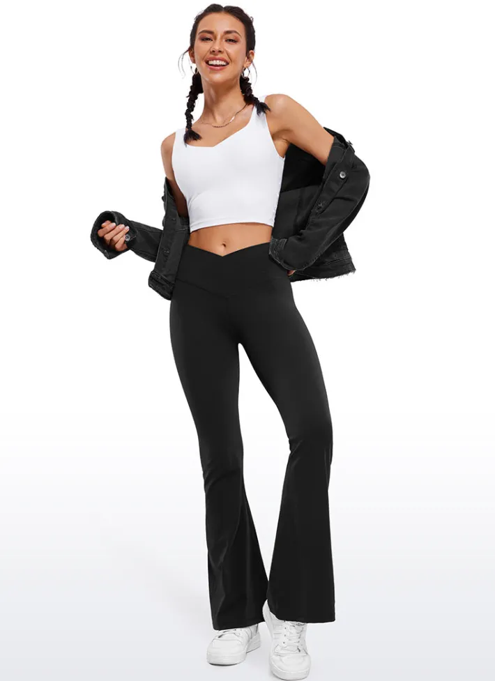 New CRZ YOGA Butterluxe Flare Leggings 31'' - V Cross Waist