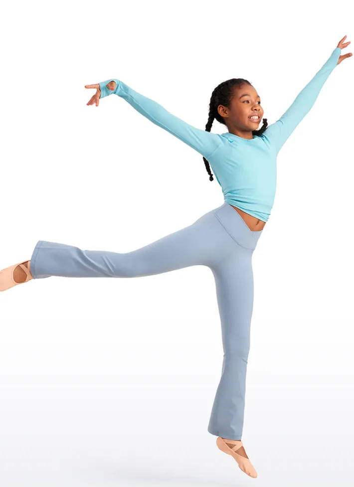 Cheap CRZ YOGA Butterluxe Girls Crossover Flare Leggings