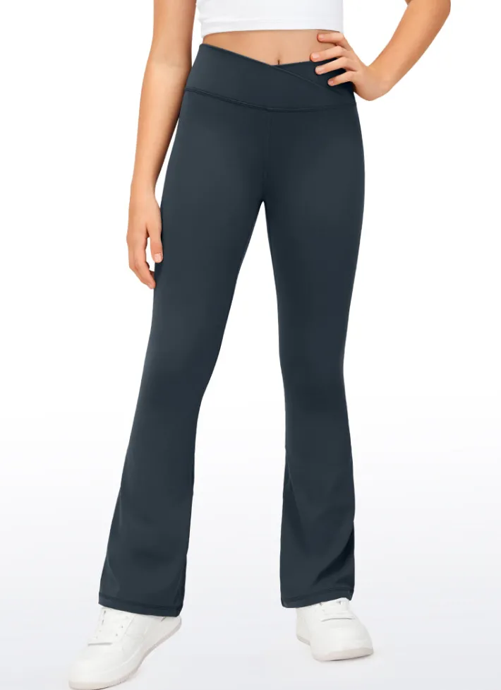 Cheap CRZ YOGA Butterluxe Girls Crossover Flare Leggings