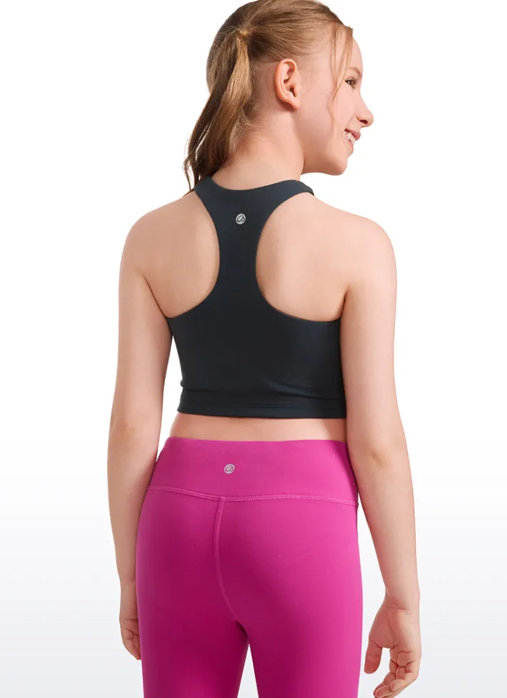 Clearance CRZ YOGA Butterluxe Girls Double Lined Racerback Tank Tops
