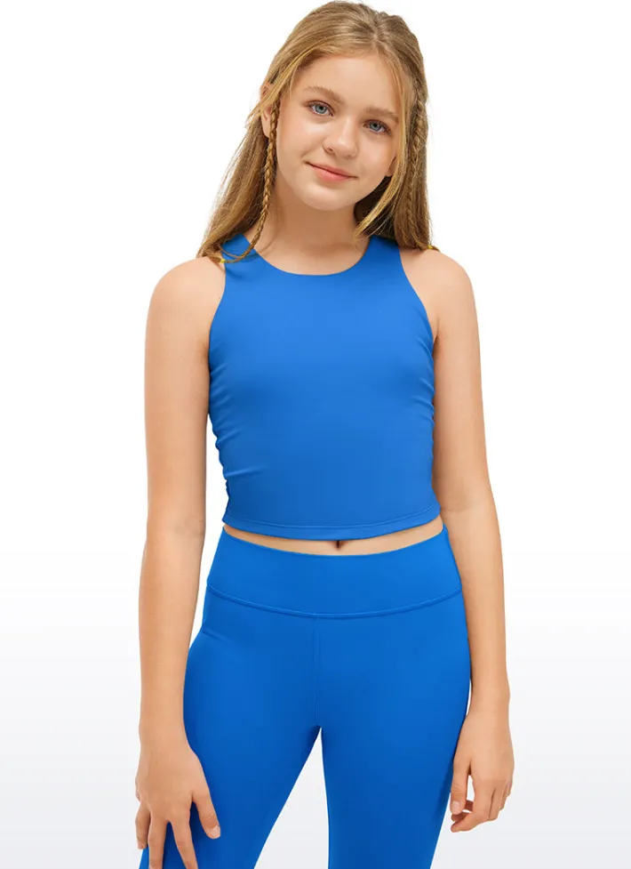 Clearance CRZ YOGA Butterluxe Girls Double Lined Racerback Tank Tops