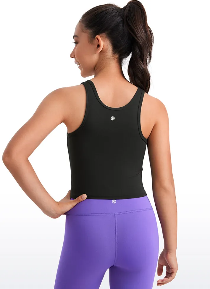 Discount CRZ YOGA Butterluxe Girls Double Lined Scoop Neck Tank Tops