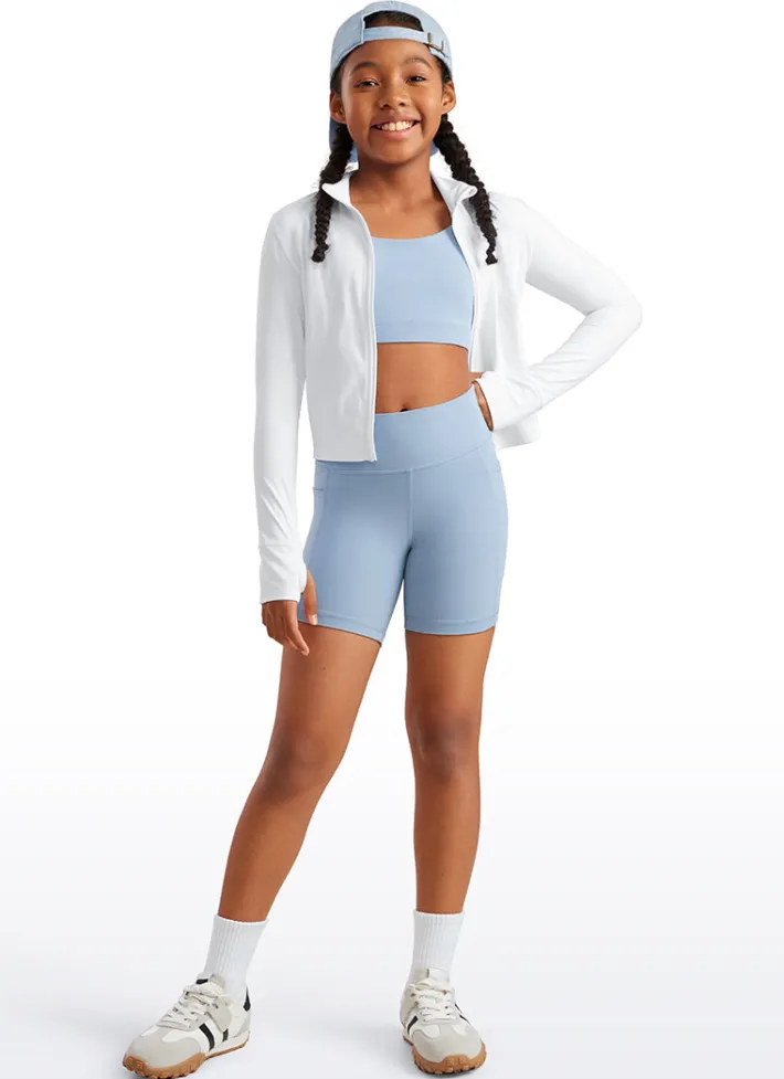 Cheap CRZ YOGA Butterluxe Girls Sports Pockets Shorts