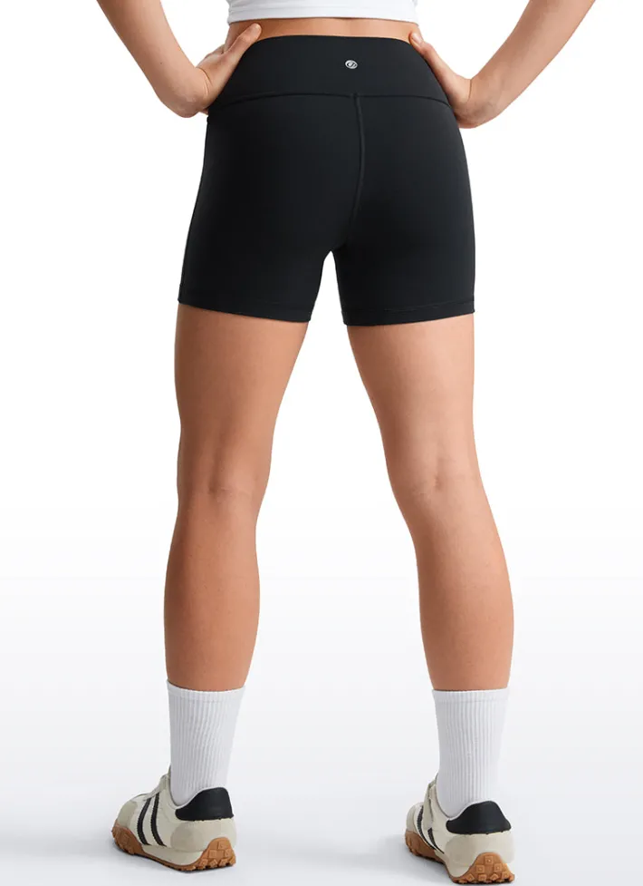 Sale CRZ YOGA Butterluxe Girls Sports Shorts 3'' Black