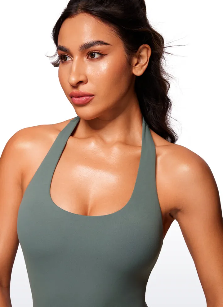 Cheap CRZ YOGA Butterluxe Halter Backless Athletic Rompers 6''