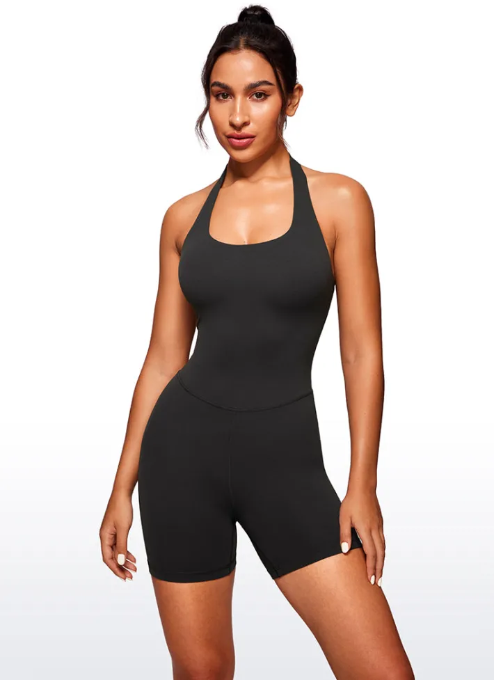 Cheap CRZ YOGA Butterluxe Halter Backless Athletic Rompers 6''