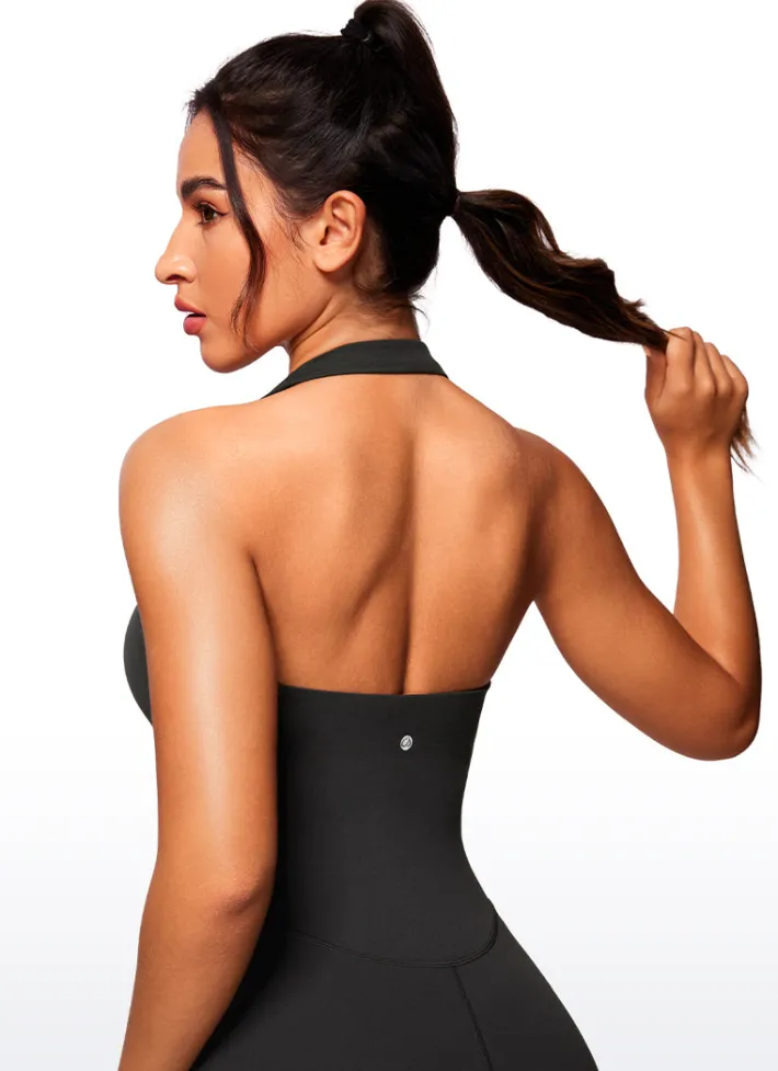 Cheap CRZ YOGA Butterluxe Halter Backless Athletic Rompers 6''