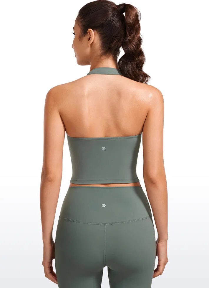 Best Sale CRZ YOGA Butterluxe Halter Built-in Bra Tanks