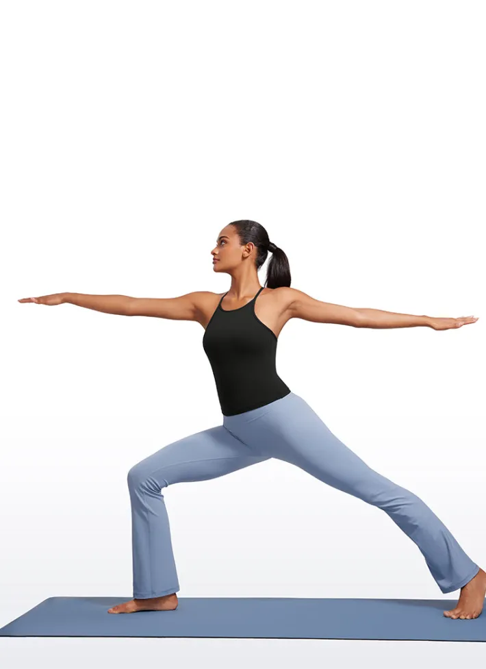 Store CRZ YOGA Butterluxe Halter High Neck Built-in Bra Tanks Y Back