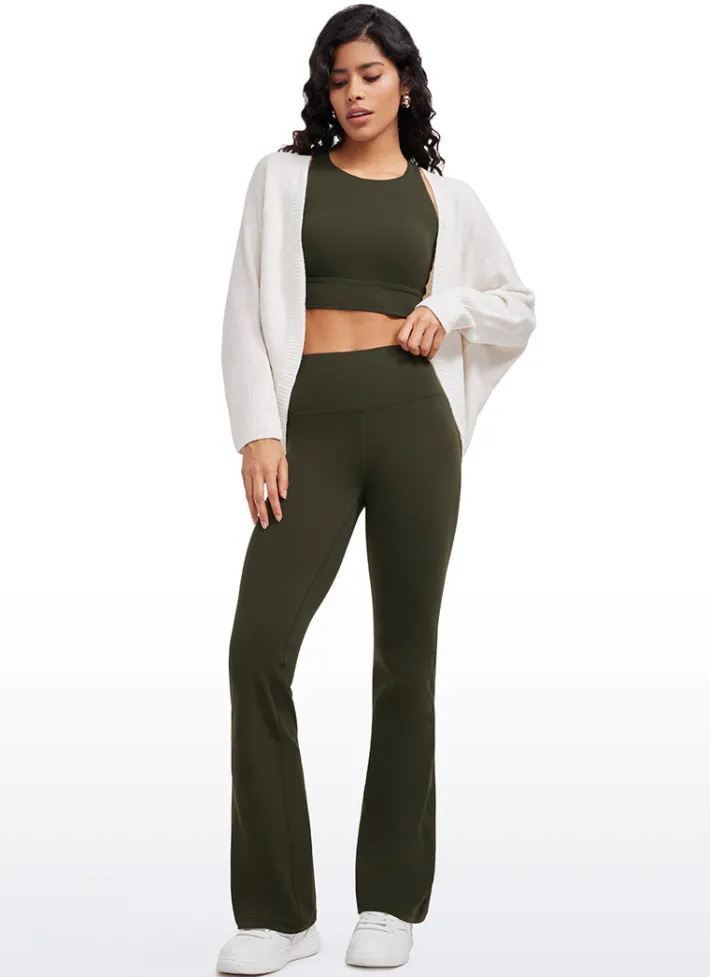 New CRZ YOGA Butterluxe High Waist Flare Pocket Leggings 33.5"