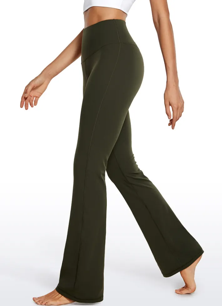 New CRZ YOGA Butterluxe High Waist Flare Pocket Leggings 33.5"