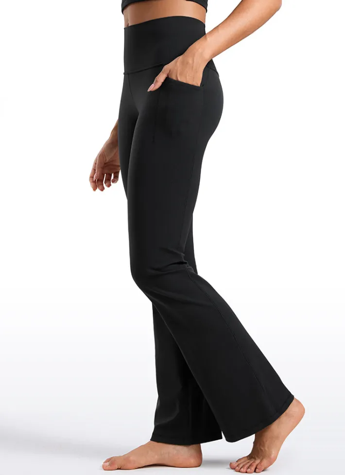 Sale CRZ YOGA Butterluxe High Waist Flare Side Pocket Leggings 31.5"