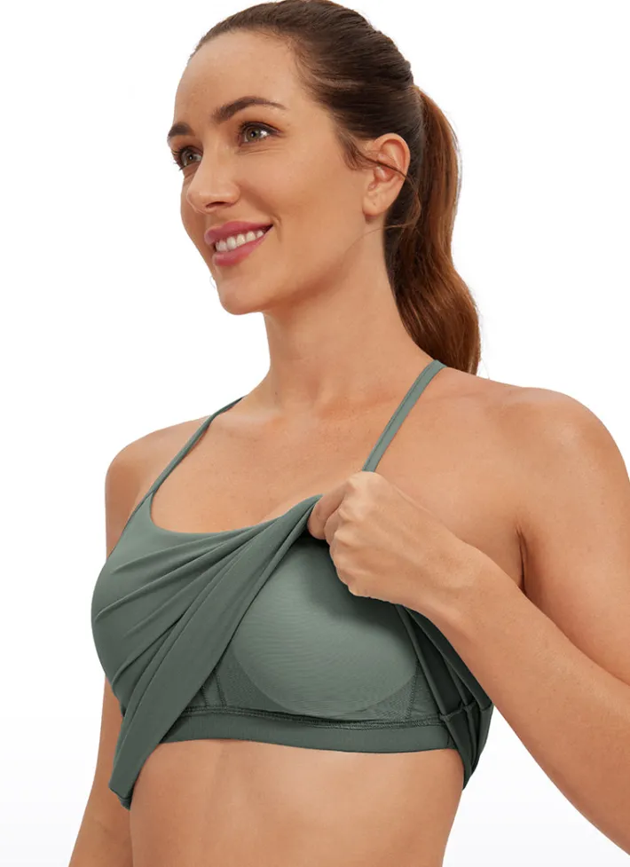 Hot CRZ YOGA Butterluxe Hip Length Built-in Bra Tank Y Back