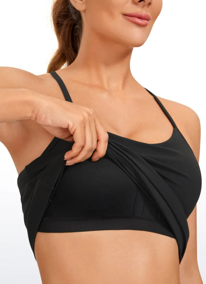 Hot CRZ YOGA Butterluxe Hip Length Built-in Bra Tank Y Back