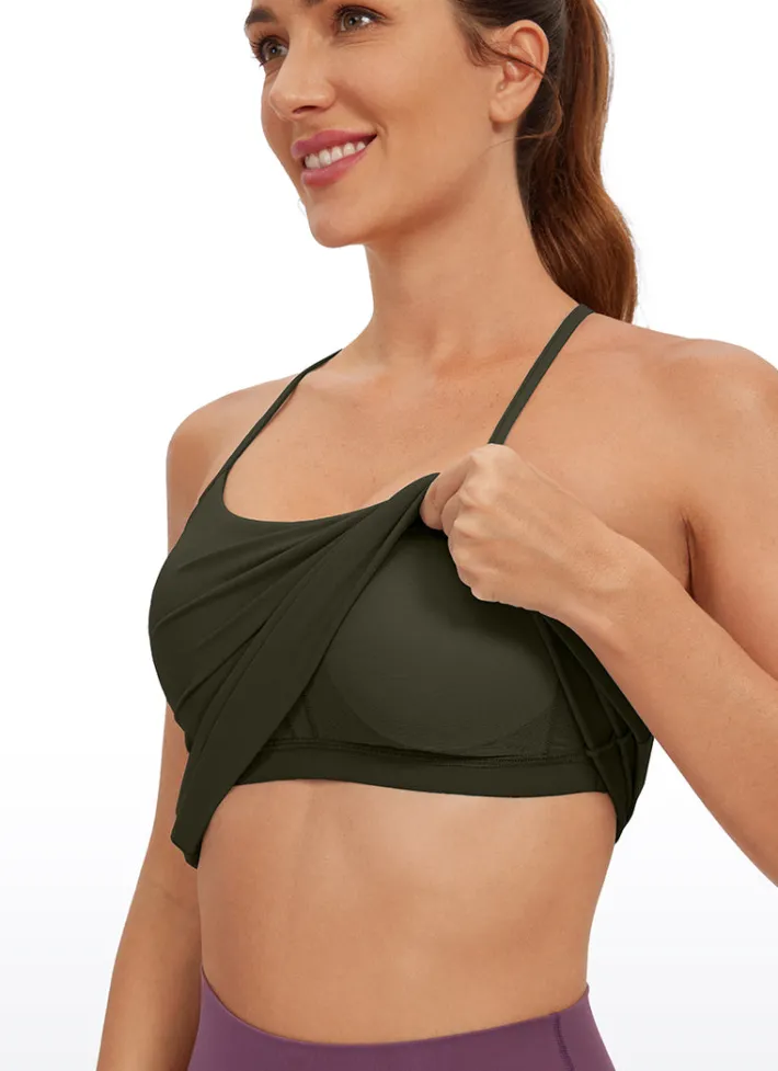 Hot CRZ YOGA Butterluxe Hip Length Built-in Bra Tank Y Back