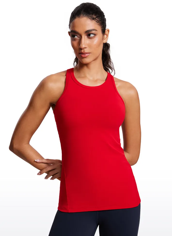 Discount CRZ YOGA Butterluxe Hip-Length Racerback Tank High Neck
