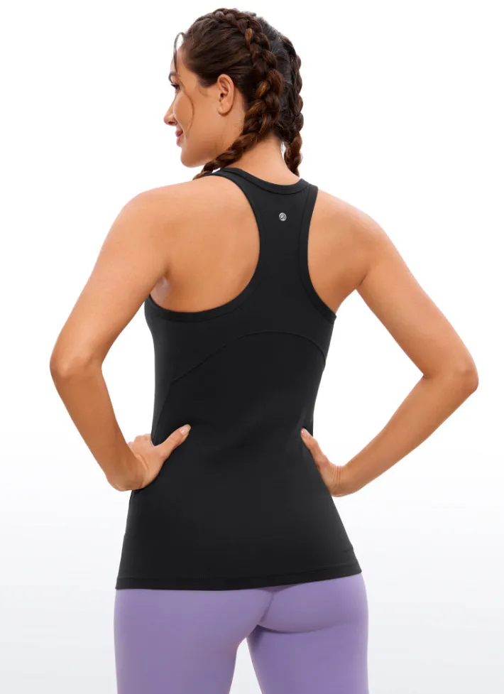 Discount CRZ YOGA Butterluxe Hip-Length Racerback Tank High Neck