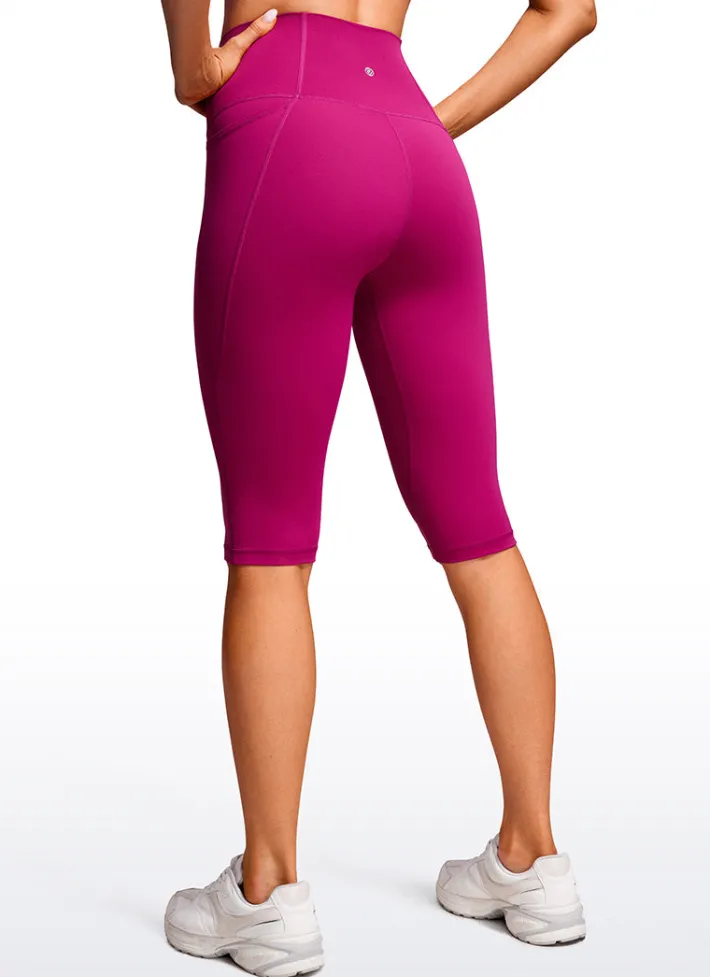 Fashion CRZ YOGA Butterluxe Knee Length Pockets Capri Leggings 13''
