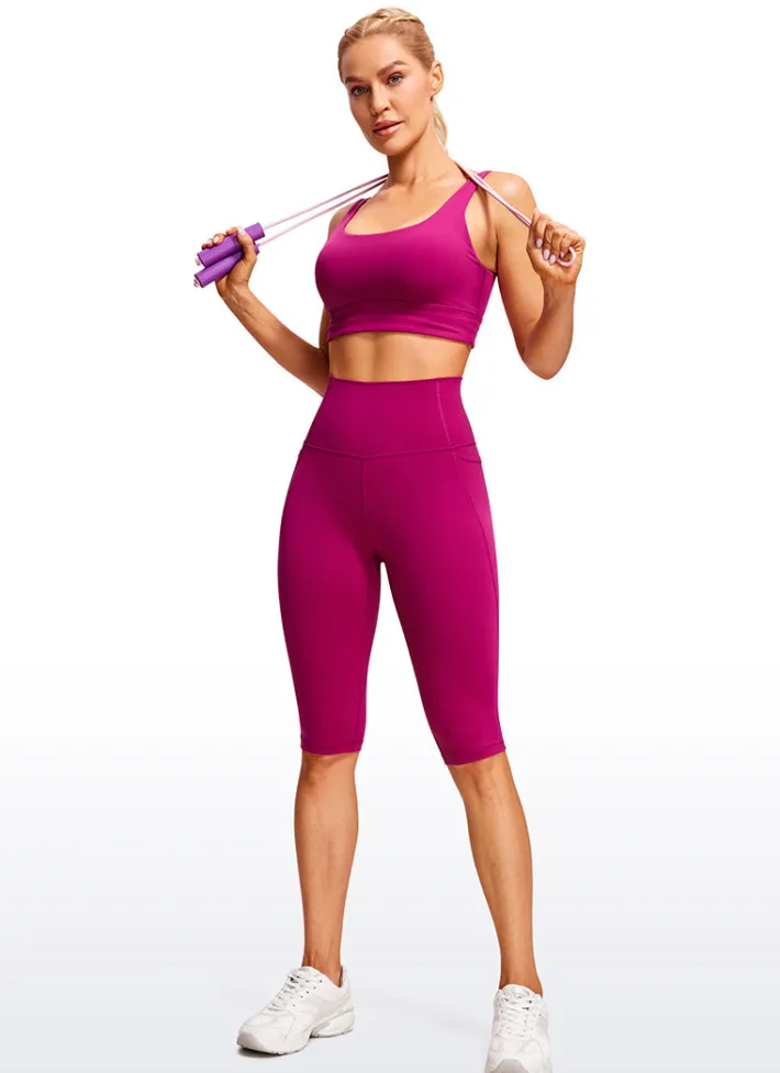 Fashion CRZ YOGA Butterluxe Knee Length Pockets Capri Leggings 13''