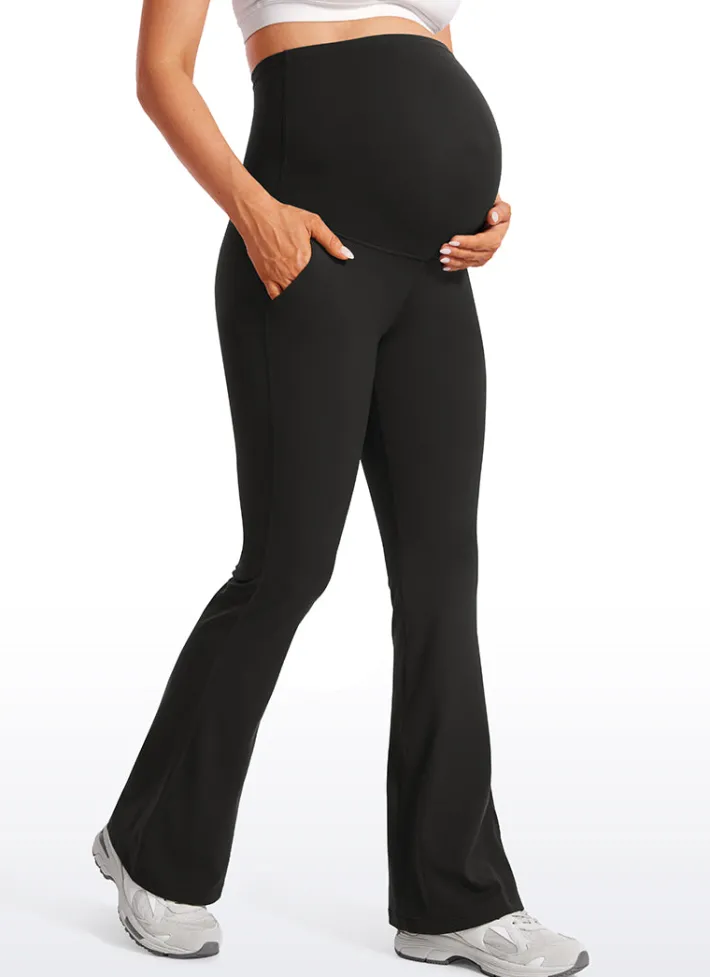 Cheap CRZ YOGA Butterluxe Maternity Flare Pockets Leggings 31" - Super High Waist
