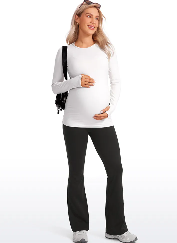 Cheap CRZ YOGA Butterluxe Maternity Flare Pockets Leggings 31" - Super High Waist