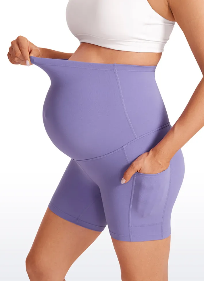 Flash Sale CRZ YOGA Butterluxe Maternity Pockets Shorts 5''- Super High Waist