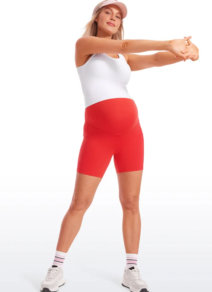 Flash Sale CRZ YOGA Butterluxe Maternity Pockets Shorts 5''- Super High Waist