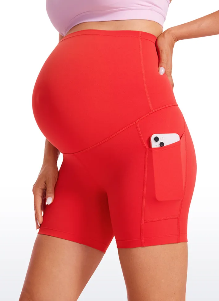 Flash Sale CRZ YOGA Butterluxe Maternity Pockets Shorts 5''- Super High Waist