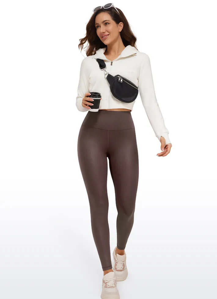 Cheap CRZ YOGA Butterluxe Matte Faux Leather Leggings 28''