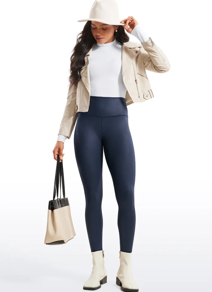 Cheap CRZ YOGA Butterluxe Matte Faux Leather Leggings 25''