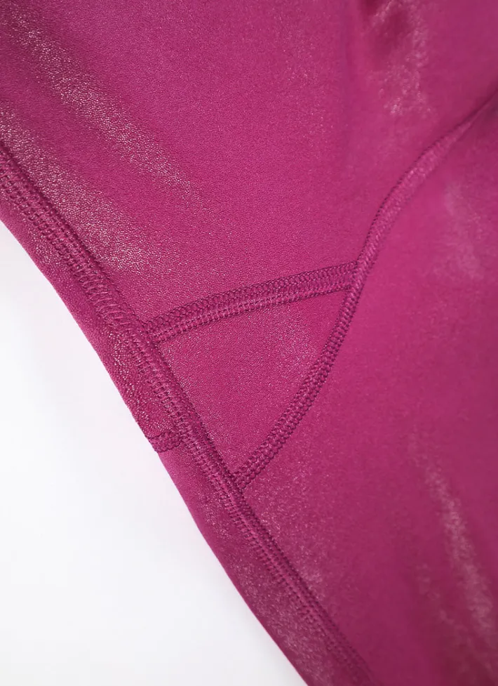 Outlet CRZ YOGA Butterluxe Matte Faux Leather Leggings 28'' Magenta Purple Classic Pattern