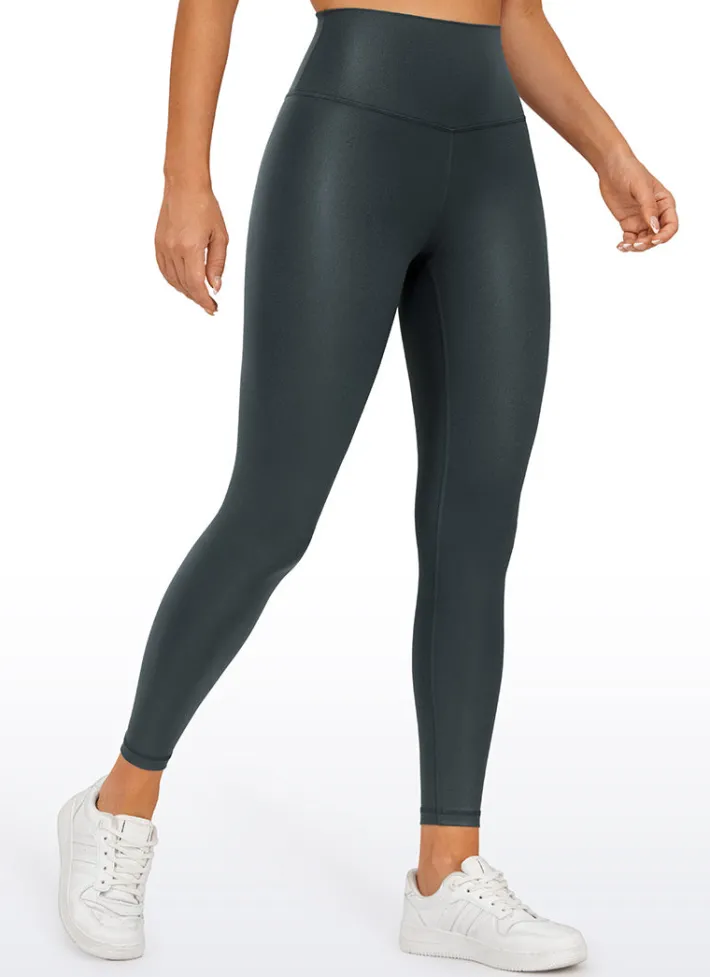 Clearance CRZ YOGA Butterluxe Matte Faux Leather Leggings 25''