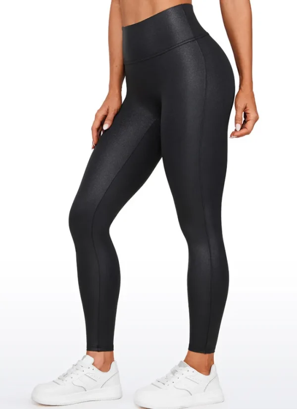 Hot CRZ YOGA Butterluxe Matte Faux Leather No Front Seam Leggings 28''