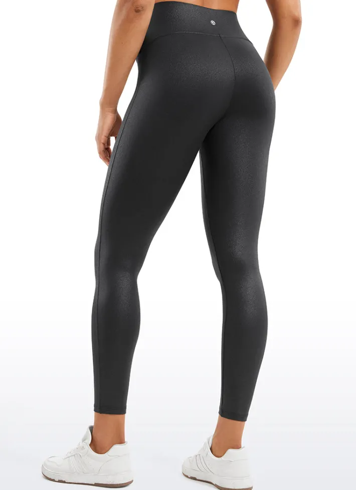 Outlet CRZ YOGA Butterluxe Matte Faux Leather No Front Seam Leggings 25''