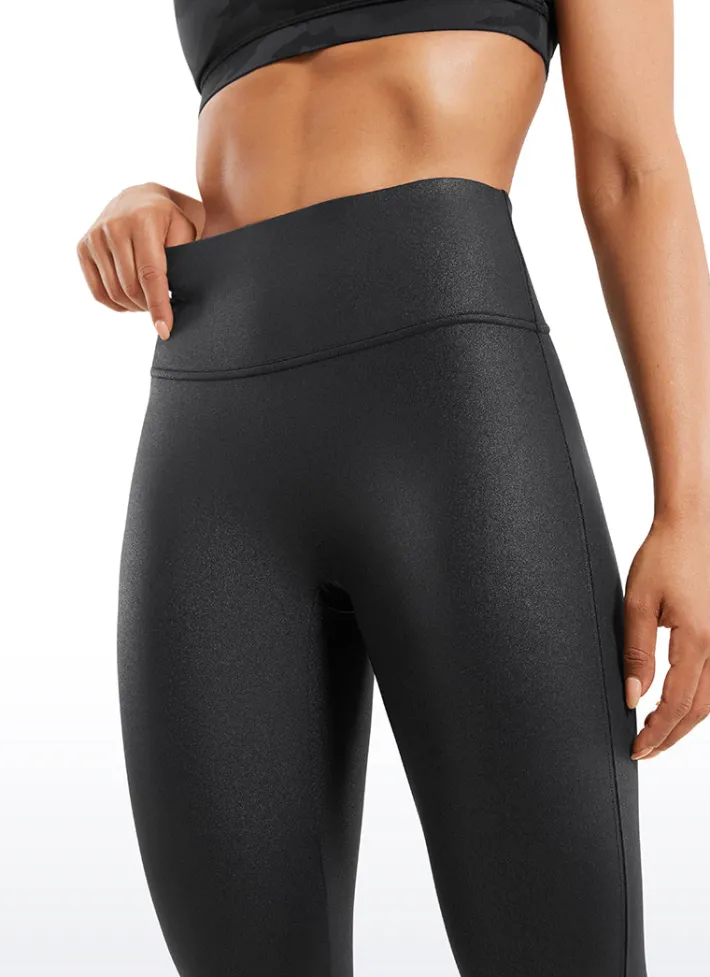 Outlet CRZ YOGA Butterluxe Matte Faux Leather No Front Seam Leggings 25''