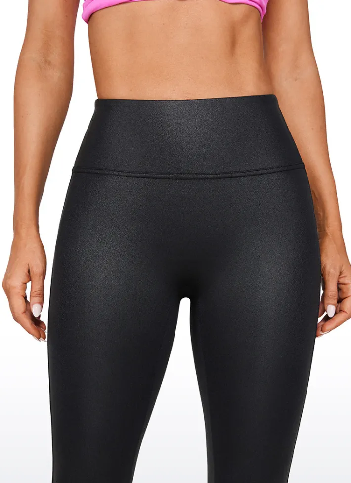 Hot CRZ YOGA Butterluxe Matte Faux Leather No Front Seam Leggings 28''