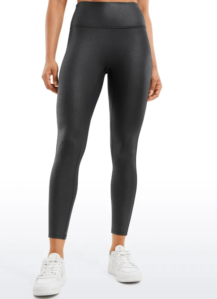 Outlet CRZ YOGA Butterluxe Matte Faux Leather No Front Seam Leggings 25''
