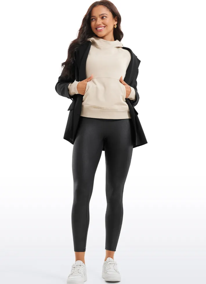 Outlet CRZ YOGA Butterluxe Matte Faux Leather No Front Seam Leggings 25''