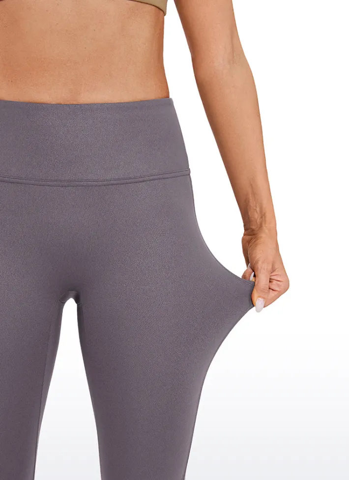 Fashion CRZ YOGA Butterluxe Matte Faux Leather No Front Seam Leggings 28''