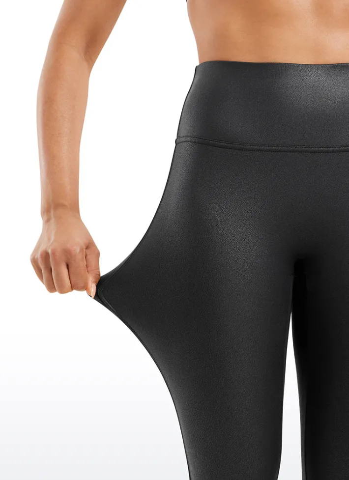 Outlet CRZ YOGA Butterluxe Matte Faux Leather No Front Seam Leggings 25''