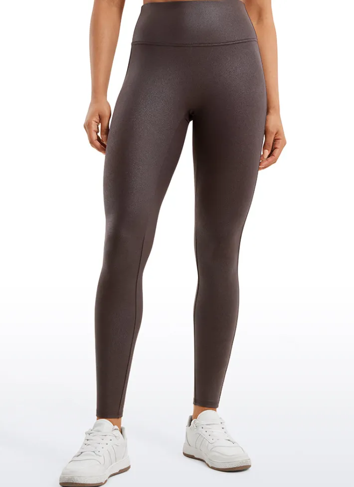 Hot CRZ YOGA Butterluxe Matte Faux Leather No Front Seam Leggings 28''