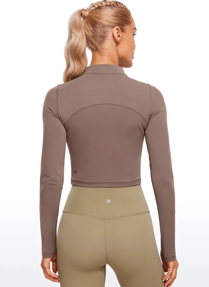Fashion CRZ YOGA Butterluxe Mock Turtleneck Cropped Long Sleeves